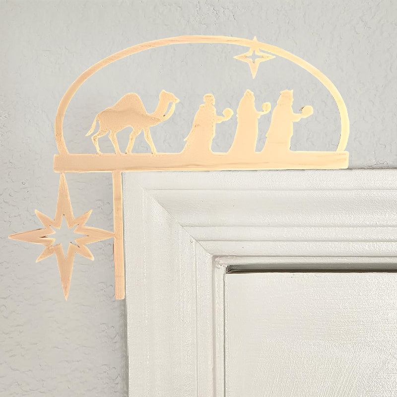 Decoración navideña para marco de puerta