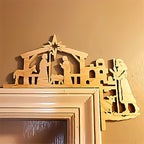 Decoración navideña para marco de puerta
