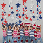 Decoraciones colgantes espirales con estrellas brillantes, set multipieza con purpurina y anilla