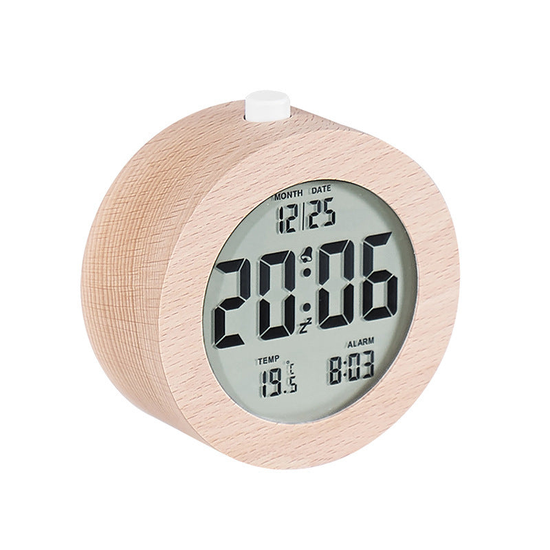 Despertador digital de madera Ornishop