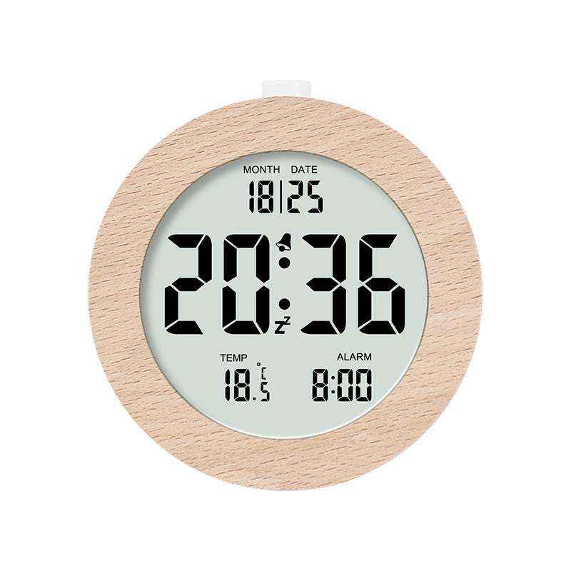 Despertador digital de madera Ornishop