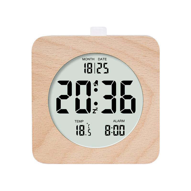 Despertador digital de madera Ornishop