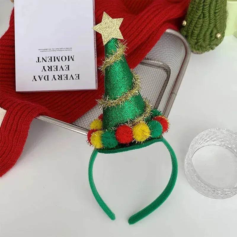 Diadema navideña luminosa con copo de nieve para mujer