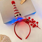 Diadema navideña luminosa con copo de nieve para mujer