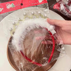 Diadema navideña luminosa con copo de nieve para mujer