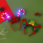 Diadema navideña luminosa con diseños festivos