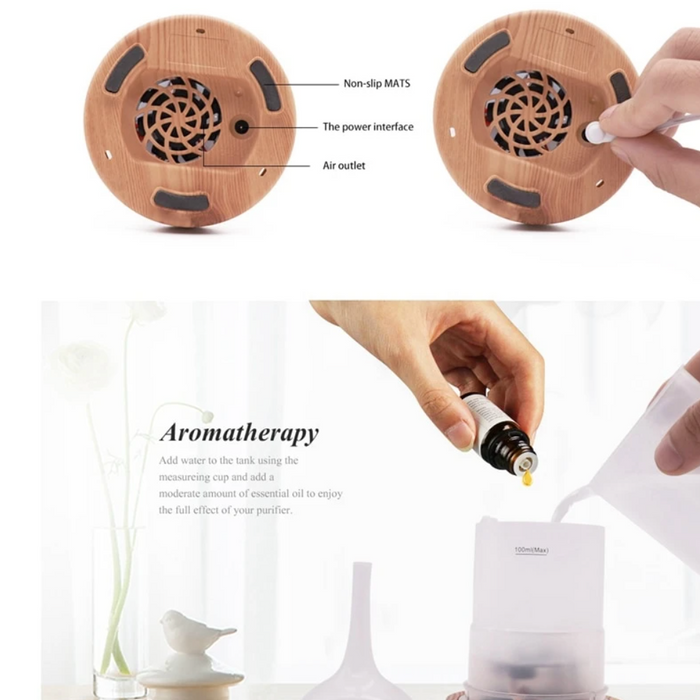 Difusor de aceites esenciales AromaBurst con cristal 3D y luces LED