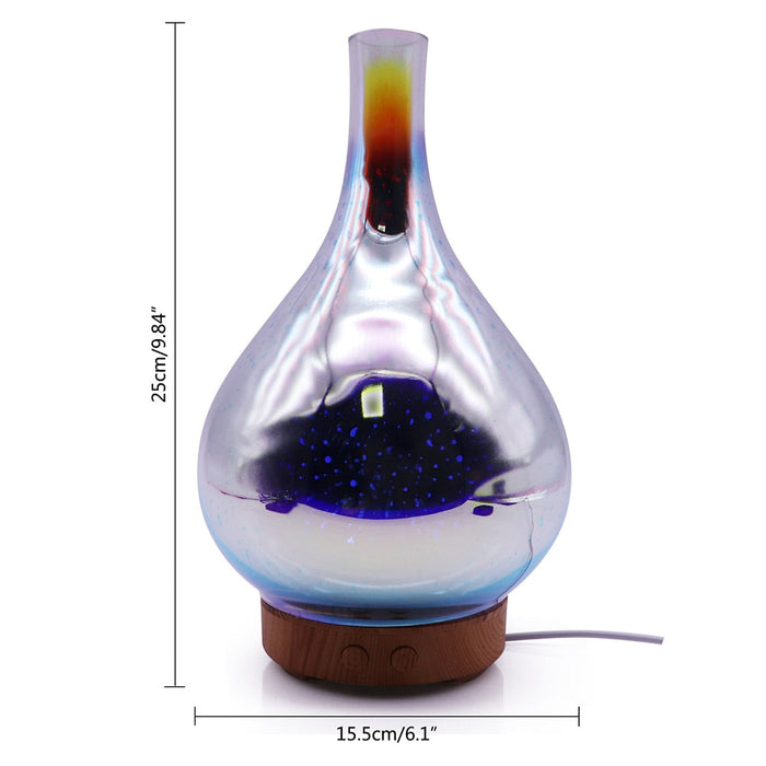 Difusor de aceites esenciales AromaBurst con cristal 3D y luces LED