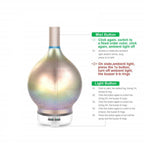Difusor de aceites esenciales y humidificador con efecto 3D de fuegos artificiales