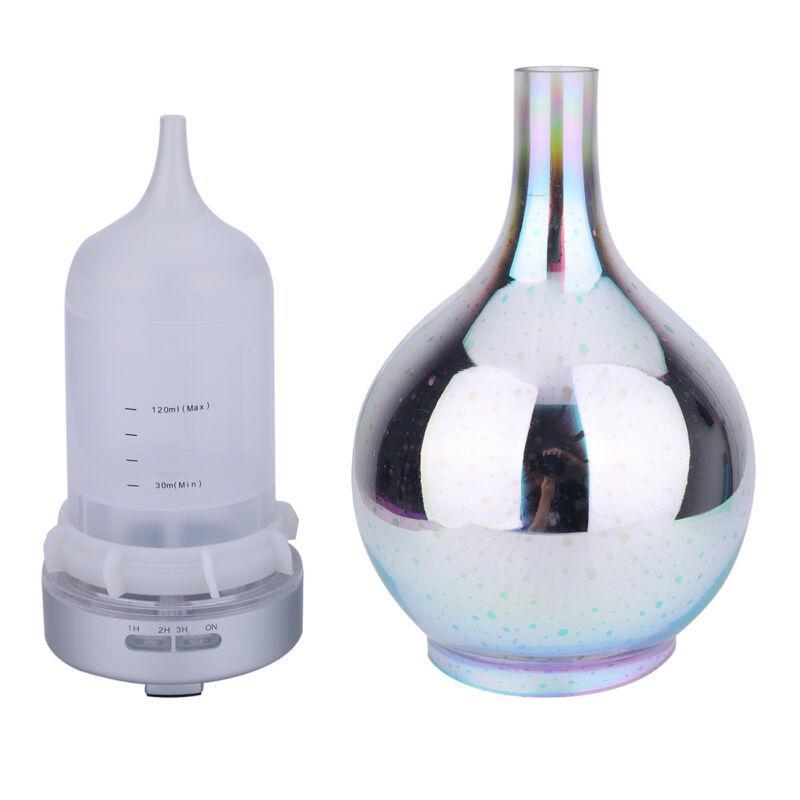 Difusor de aceites esenciales y humidificador con efecto 3D de fuegos artificiales