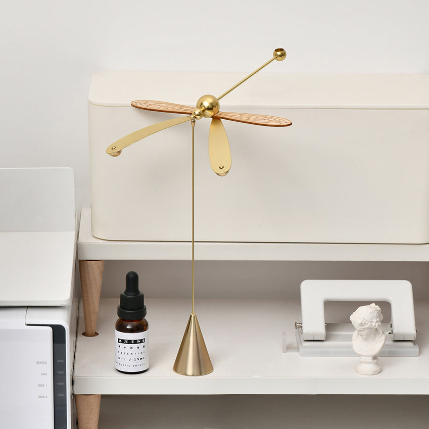 Difusor de aceites esenciales de aromaterapia con forma de libélula de madera