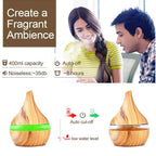 Difusor de aceites esenciales ultrasónico con efecto madera