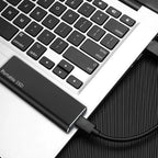 Disco duro externo ultradelgado de 4 TB – Almacenamiento portátil USB-C con transferencia rápida