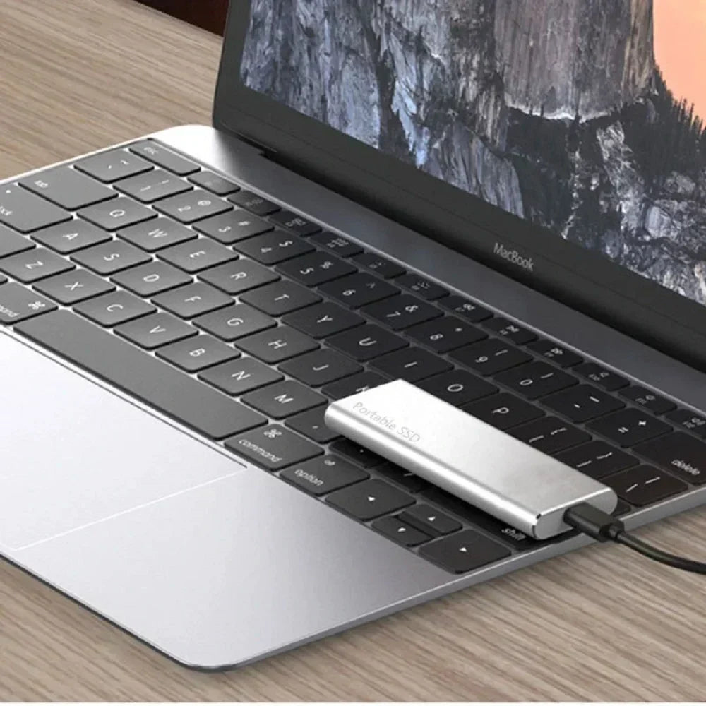 Disco duro externo ultradelgado de 4 TB – Almacenamiento portátil USB-C con transferencia rápida