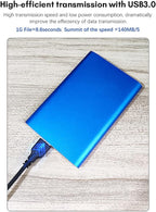 Disco duro portátil de 1 TB USB 3.0 con carcasa metálica y transferencia de alta velocidad