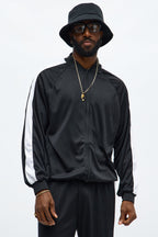 Disfraz de hip hop de dos piezas para hombre con contraste blanco y negro para fiestas