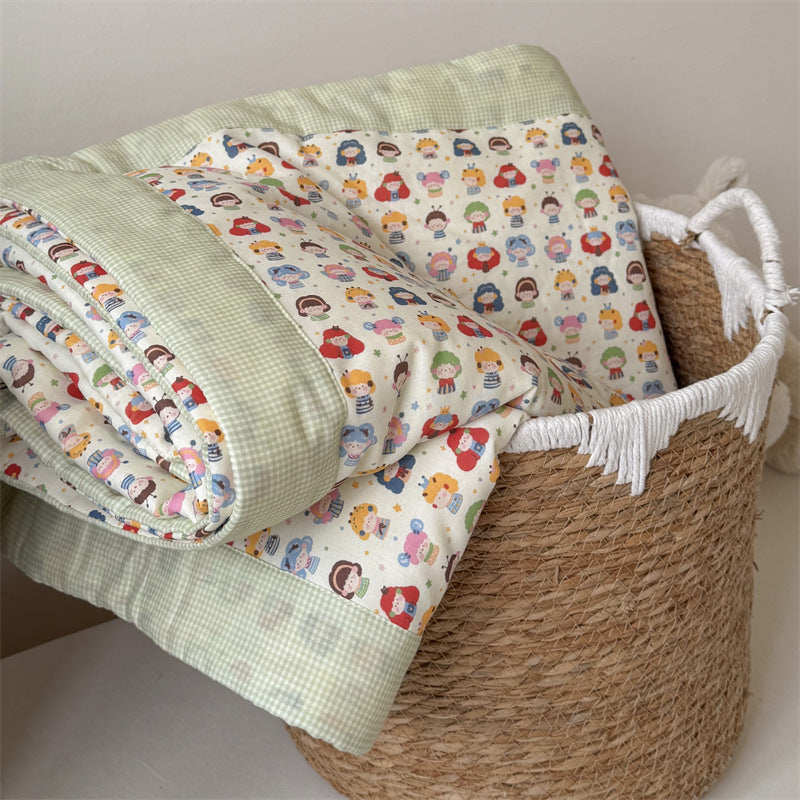 Edredón infantil con estampado de muñecas