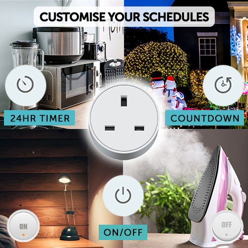 Enchufe inteligente WiFi con control por app y voz