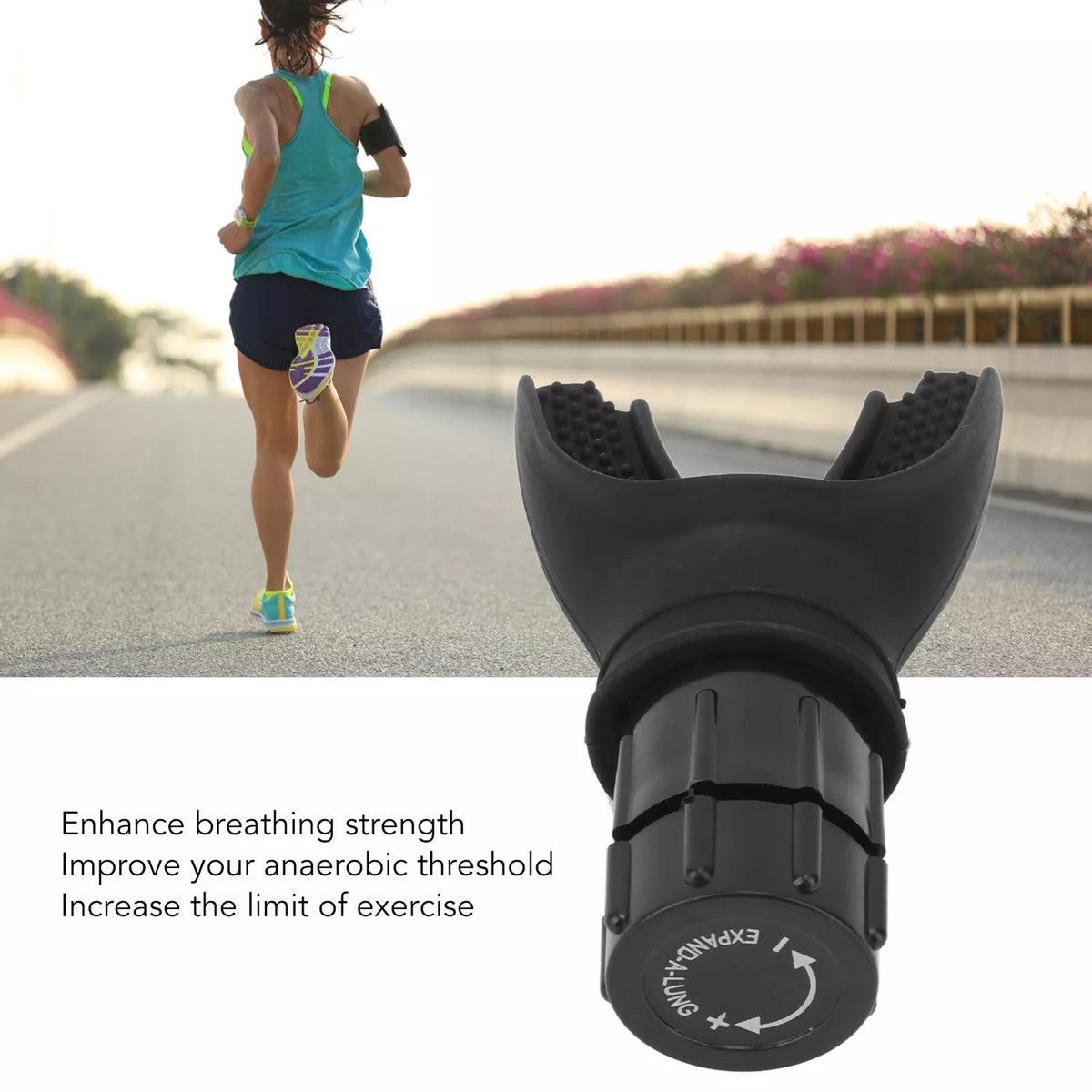Entrenador respiratorio AdemFit con resistencia ajustable para deporte y recuperación
