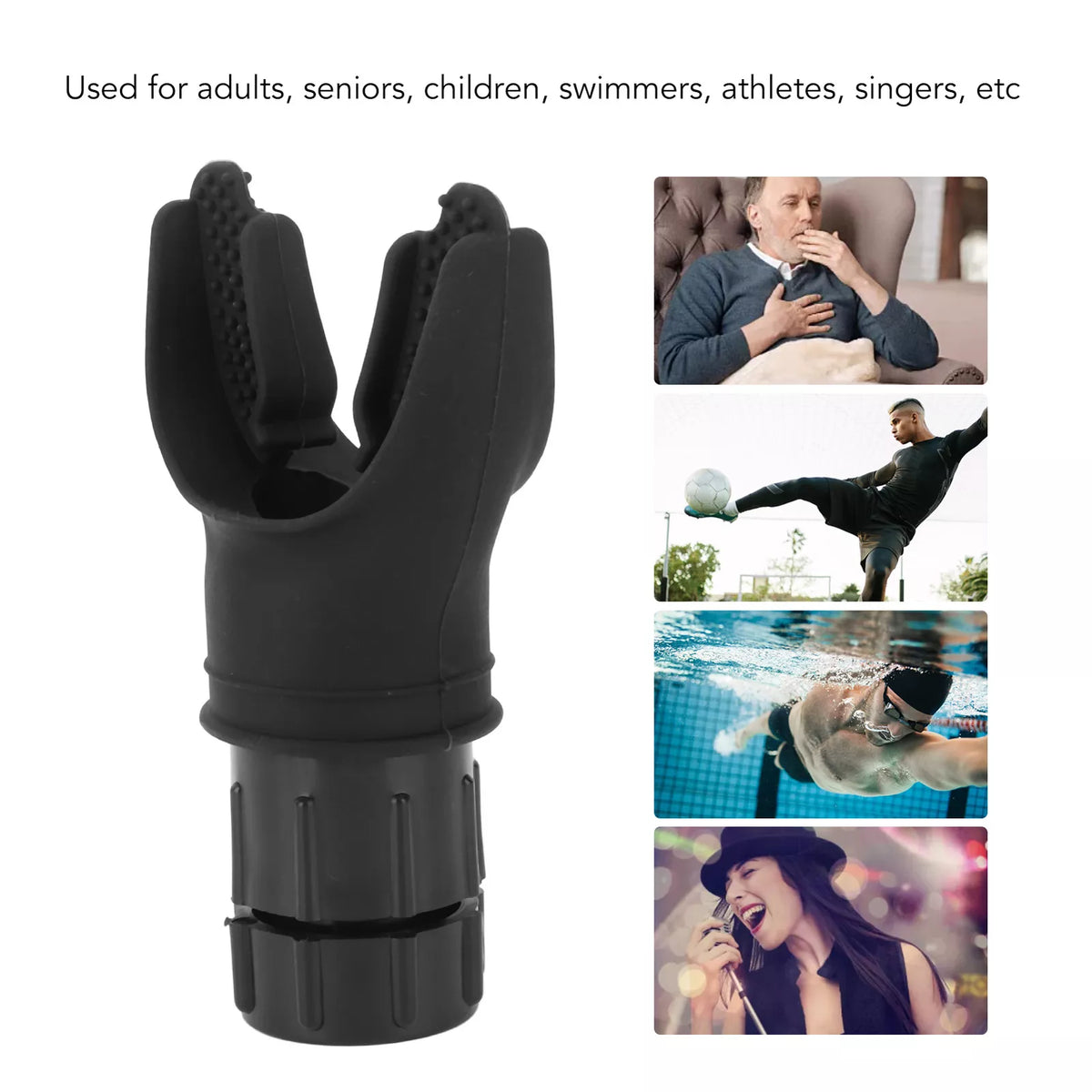 Entrenador respiratorio AdemFit con resistencia ajustable para deporte y recuperación
