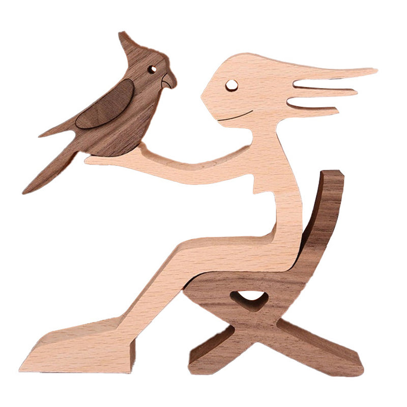 Escultura de madera para amantes de las mascotas
