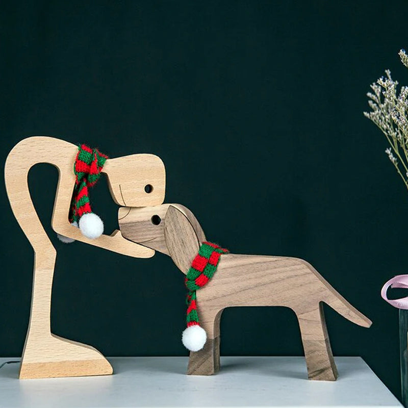 Escultura de madera para amantes de las mascotas