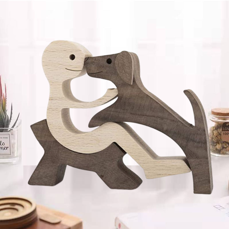 Escultura de madera para amantes de las mascotas