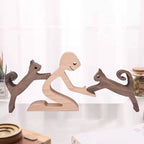 Escultura de madera para amantes de las mascotas
