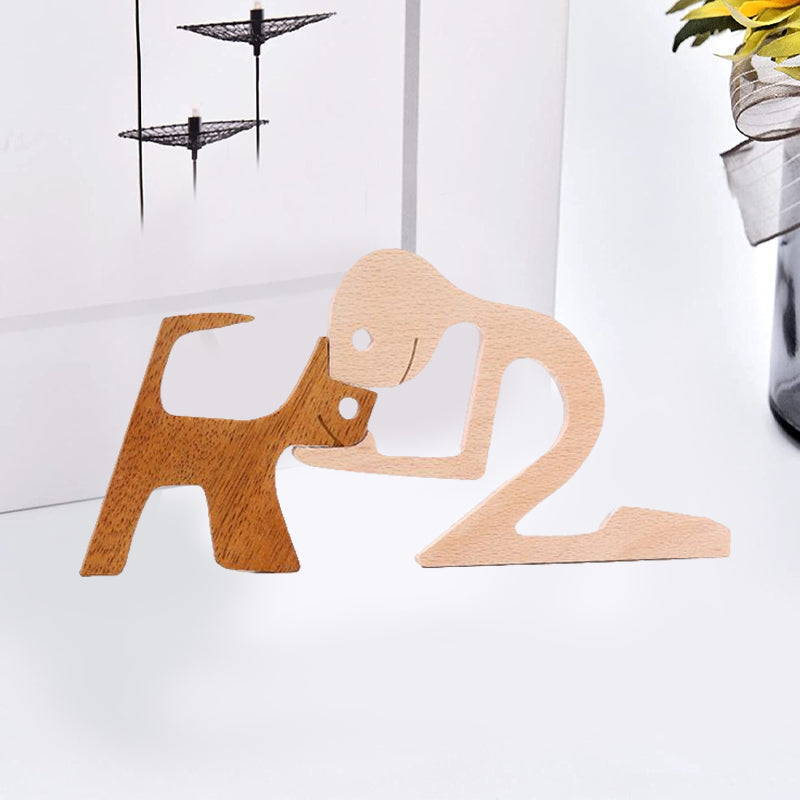 Escultura de madera para amantes de las mascotas