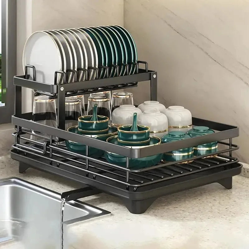 Escurreplatos ajustable – Organizador de cocina compacto y versátil