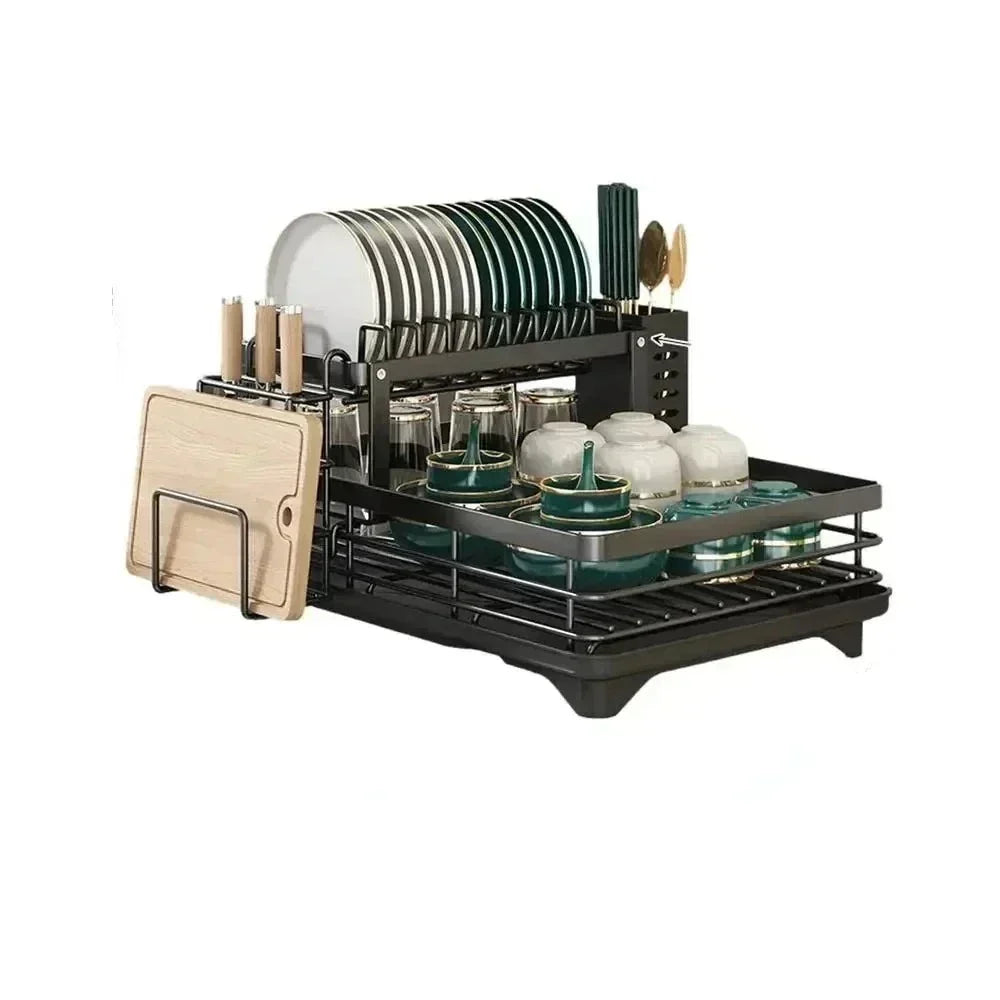 Escurreplatos ajustable – Organizador de cocina compacto y versátil