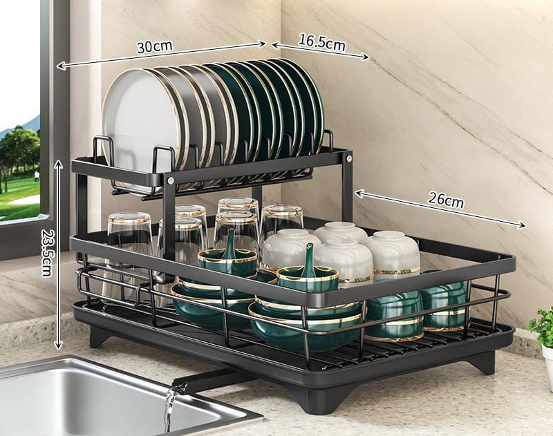 Escurreplatos ajustable – Organizador de cocina compacto y versátil