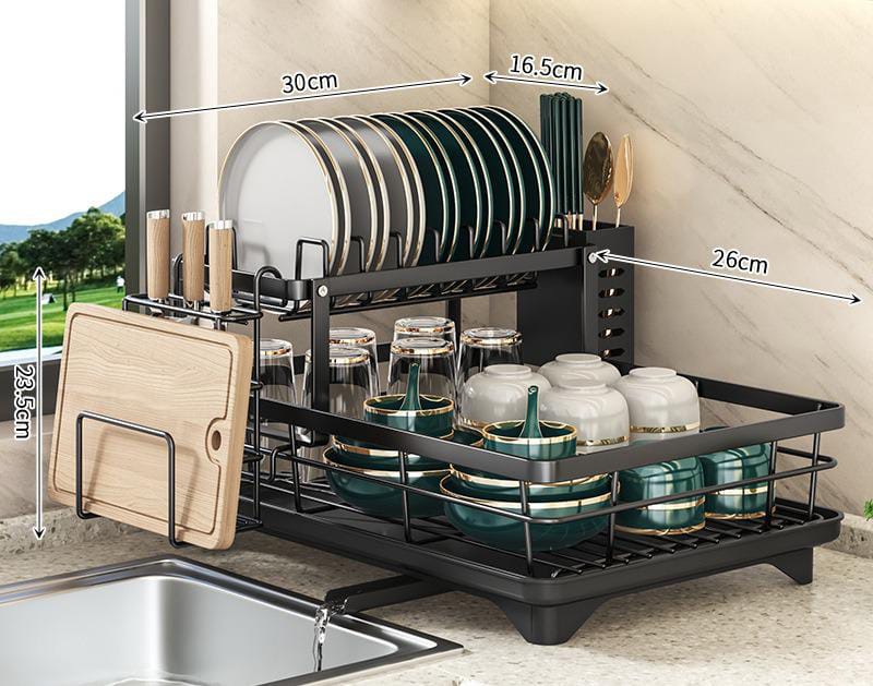 Escurreplatos ajustable – Organizador de cocina compacto y versátil