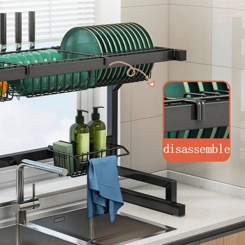 Escurreplatos ajustable sobre fregadero - Ajuste personalizado de 61 a 66 cm