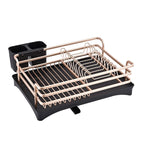 Escurreplatos de aluminio mate con bandeja ajustable