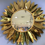 Espejo decorativo de pared con diseño de sol
