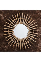 Espejo decorativo de ratán