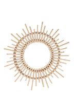 Espejo decorativo de ratán