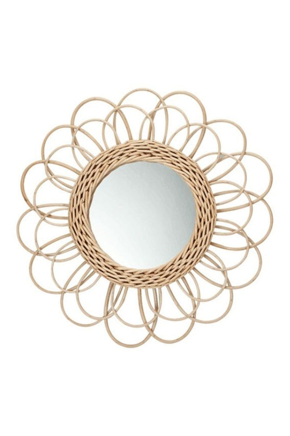 Espejo decorativo de ratán