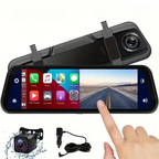 Espejo retrovisor con cámara dual HD, pantalla táctil de 9,66" y GPS integrado