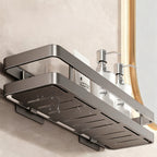 Estante de baño de acero inoxidable sin taladrar