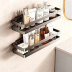 Estante de baño de acero inoxidable sin taladrar
