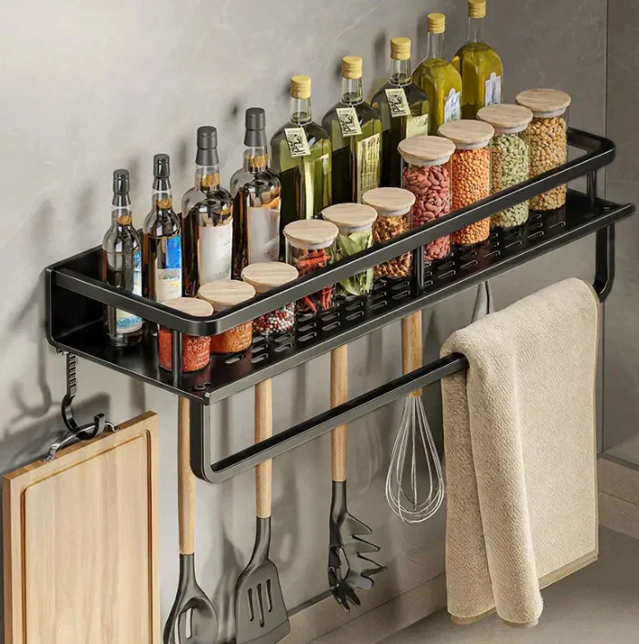 Estante de cocina moderno gris