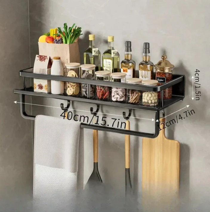 Estante de cocina moderno gris