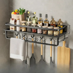 Estante de cocina moderno gris