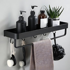 Estante de pared metálico para baño con diseño moderno
