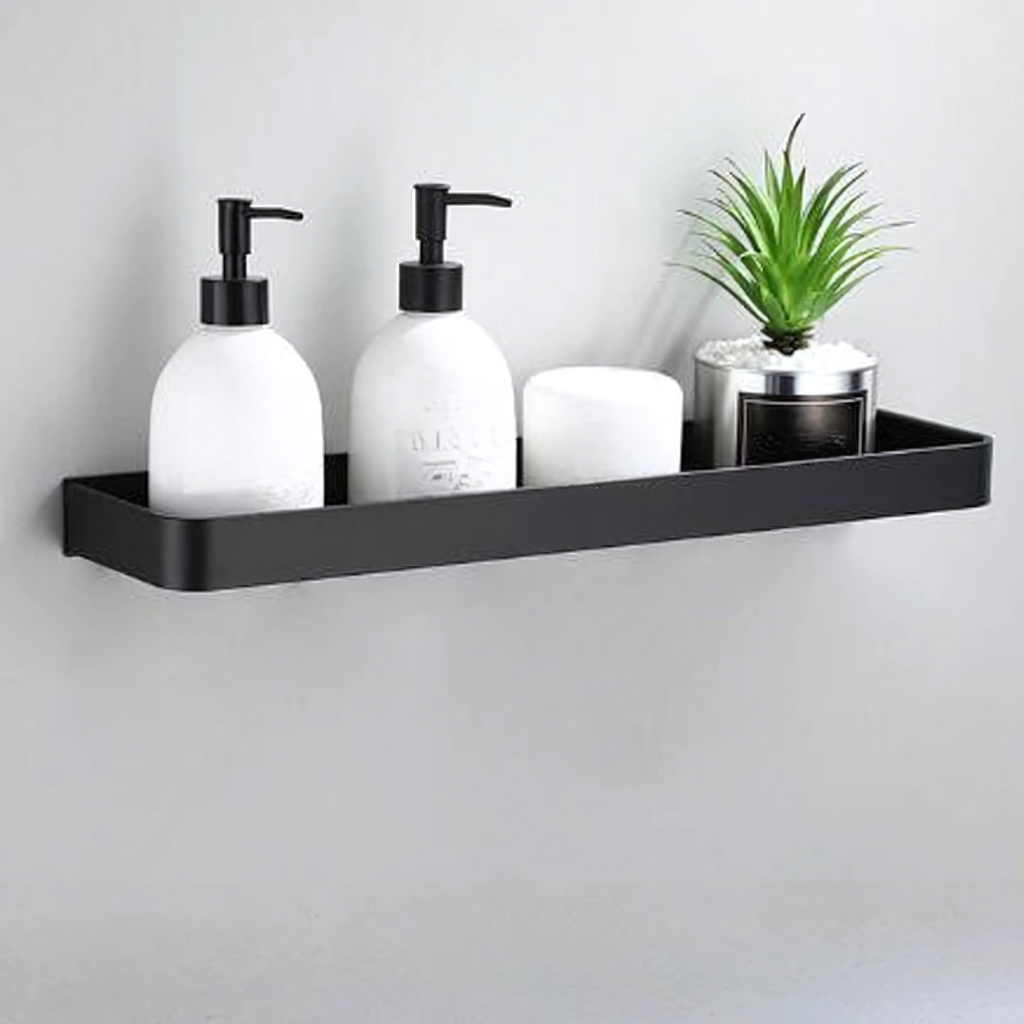 Estante de pared metálico para baño con diseño moderno