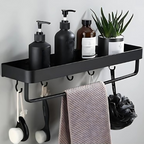 Estante de pared metálico para baño con diseño moderno