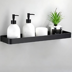 Estante de pared metálico para baño con diseño moderno