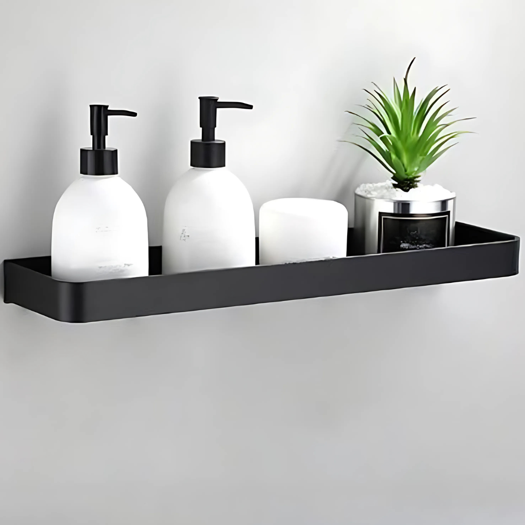 Estante de pared metálico para baño con diseño moderno